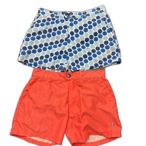 Sunny Patoche Swim Shorts Bundle Blue Circles Size Small *FLAW INSIDE*/Melon